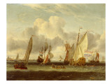 Shipping on the Ij at Amsterdam Harbour Giclee Print by Abraham Storck