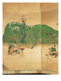 Shogun Touring in Spring, Edo Period Impressão giclée por Japanese School