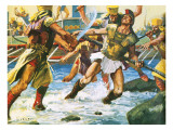 Cynegirus at the Battle of Marathon Giclee Print by Alberto Salinas