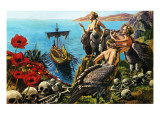 Sirens Attempting to Seduce Odysseus Giclee Print by Payne 