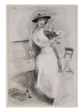 Madame Paris Seated on a Banquette Giclee Print by Paul César Helleu