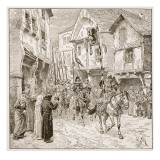 Departure of Duke Robert for the Holy Land Reproduction procédé giclée par Edouard Zier