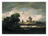 The Pool with a Stormy Sky, C.1865-7 Lámina giclée por Rousseau