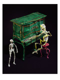Day of the Dead Figures as Musicians Giclee Print by Mexican School 