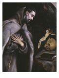 St. Francis Meditating, C.1586-92 Giclee Print by El Greco