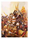Wallenstein at the Battle of Lutzen Giclee Print by McConnell 