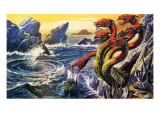 Scylla Attacking Olysseus's Ship reproduction procédé giclée par Payne 