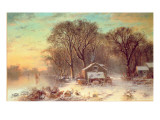 Winter in Malden, Massachusetts, 1864 Lámina giclée por Thomas Doughty