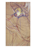 Profile of a Woman: Jane Avril, 1893 reproduction procédé giclée par Henri de Toulouse-Lautrec