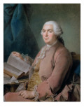 Portrait of a Seated Gentleman with a Book Giclee Print by Maurice Quentin de La Tour