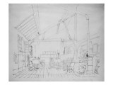 Richard Parkes Bonington's Studio in Paris Giclee-trykk av Thomas Shotter Boys Richard Parkes Bonington's Studio in Paris Giclee-trykk av Thomas Shotter Boys
