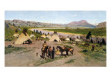 In the Foothills of the Rockies, 1898 Impressão giclée por Henry F. Farny In the Foothills of the Rockies, 1898 Impressão giclée por Henry F. Farny