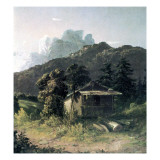 A House in the Adirondacks, 1851 Giclee Print by David Johnson