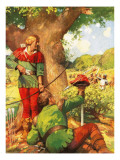 Robin and Little John Confusing the Normans Giclee Print by Derek Charles Eyles