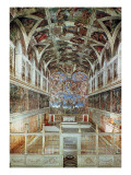 Interior View of the Sistine Chapel Giclée-tryk af Italian School Interior View of the Sistine Chapel Giclée-tryk af Italian School