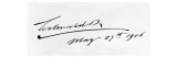 Signature of King Edward Vii, May 29th 1906 reproduction procédé giclée