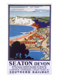 Seaton, Devon, Poster Advertising Southern Railway Reproduction procédé giclée par Kenneth Shoesmith