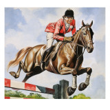 Pat Smythe and Her Horse Prince Hal Giclee Print by Ron Embleton