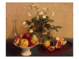 Flowers, Dish with Fruit and Carafe, 1865 Giclee Print by Henri Fantin-Latour