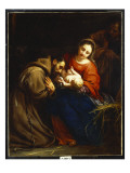 The Holy Family with St. Francis, 1665 Giclee Print by Jacob Van Oost