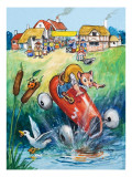 The Town Mouse and the Country Mouse Giclee Print by Mendoza 