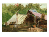 Camp in the Maine Wood, No.3, 1879 reproduction procédé giclée par John George Brown