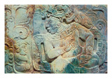 Pectoral of the King and a Courtier from Tikal Giclee Print by Mayan 