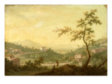 The Road from Mondovi, Cuneo in the Distance Giclee Print by Giuseppe Zocchi