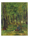 Young Farmer Sitting in the Forest, 1878 Giclee Print by Thomas Ludwig Herbst