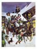 Christmas Day in the 18th Century Giclee Print by Peter Jackson