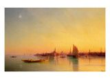 Venice from the Lagoon at Sunset Giclee Print by Ivan Konstantinovich Aivazovsky