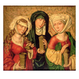 The Three Marys on Gold Ground Panels Reproduction procédé giclée par Michael Wolgemut Or Wolgemuth