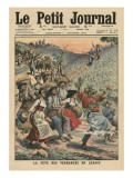Celebrating the Wine Harvest in Alsace Giclee Print by French School 