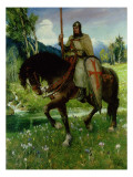 Parsifal in Quest of the Holy Grail, 1912 Lámina giclée por Ferdinand Leeke Parsifal in Quest of the Holy Grail, 1912 Lámina giclée por Ferdinand Leeke