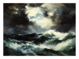 Moonlit Shipwreck at Sea, 1901 Giclee Print by Moran 