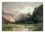 South Dome and Royal Arch, Yosemite Valley reproduction procédé giclée par Hermann Herzog