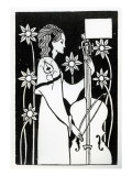Lady with Cello, from 'Le Morte D'Arthur' Giclée-Druck von Aubrey Beardsley