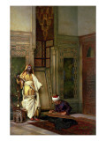 D Guard with a Zither Player in an Interior reproduction procédé giclée par Ludwig Deutsch