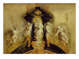 The Virgin and Child Enthroned with Angels reproduction procédé giclée par Rubens 