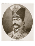 Portrait of Nasser-Ed-Deen, Shah of Persia Giclee Print by English School 