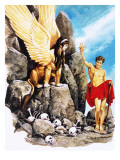 Oedipus Being Questioned by the Sphinx Giclee Print by Payne 