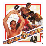 Boxing, with Portrait of Henry Cooper Giclee Print by Andrew Howat