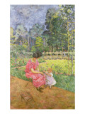 Woman and Child in a Garden Giclée-Druck von Edouard Vuillard