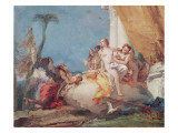 Cronus Entrusting Cupid to Venus reproduction procédé giclée par Giovanni Battista Tiepolo