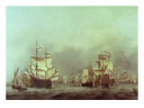 The Surrender of the Royal Prince, 3rd June, 1666 Giclée-Druck von Willem Van De, The Younger Velde