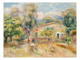 Collettes Farmhouse, Cagnes, 1910 Giclee Print by Pierre-Auguste Renoir