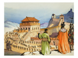 Building the Great Wall of China Lámina giclée por Mcbride Building the Great Wall of China Lámina giclée por Mcbride