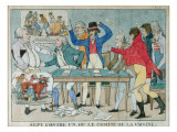 Seven Against One, or the Vaccine Committee, C.1800 Giclee Print by French School 