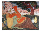 Woman from the Court of Shah Abbas I, 1585-1627 Giclee Print by Persian School 