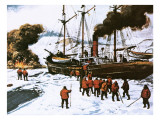 Peary's Expedition to the North Pole Giclee Print by English School 